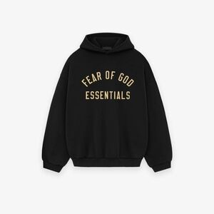 Fear of God Essentials Black Sweatshirt with Gold Text